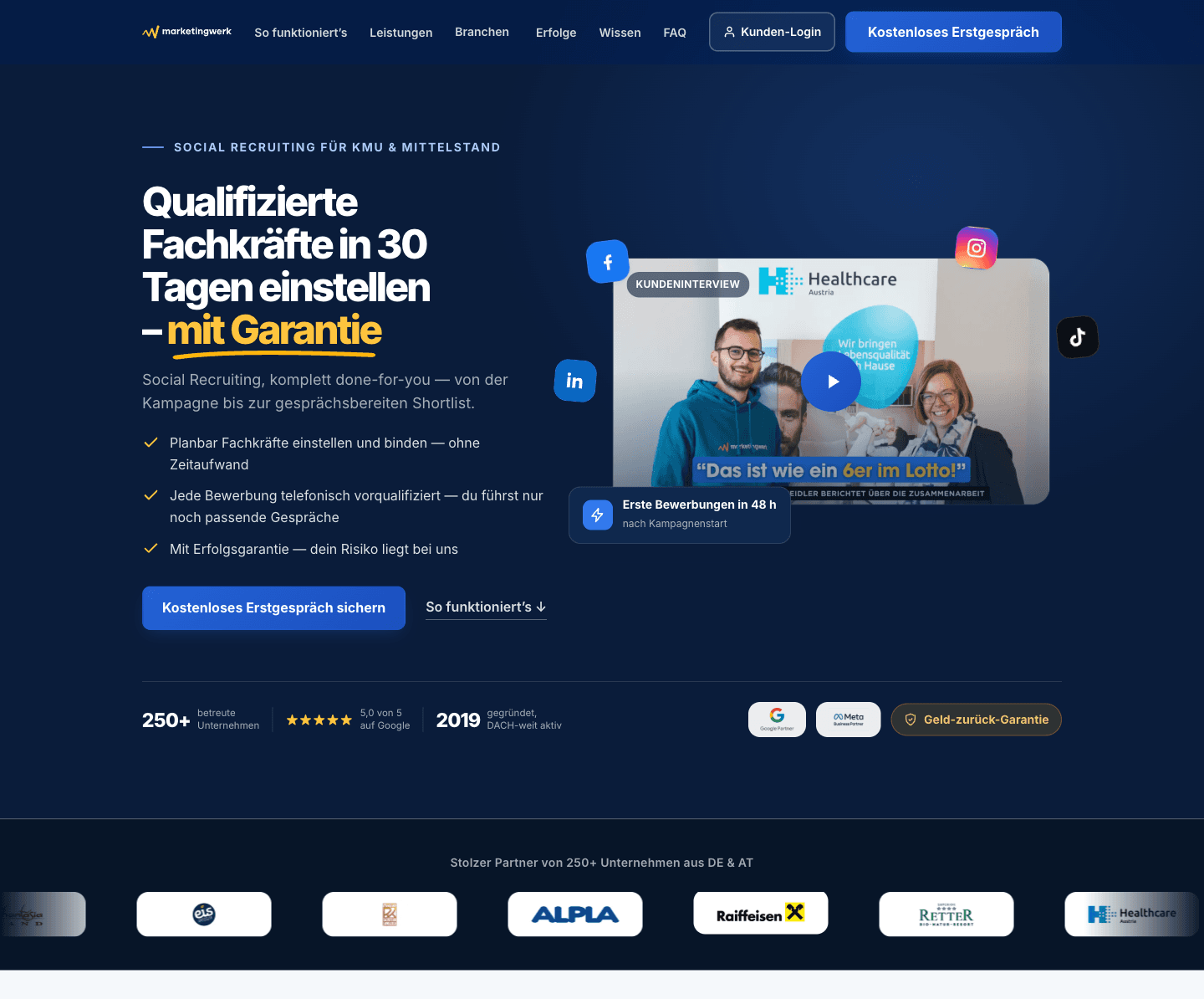 Startseite von marketingwerk.at